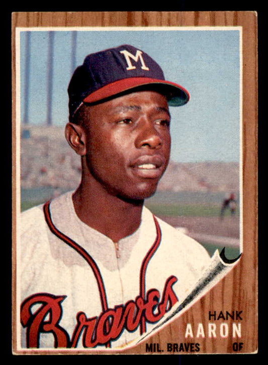 1962 Topps Baseball #320 Hank Aaron Braves EX 548060