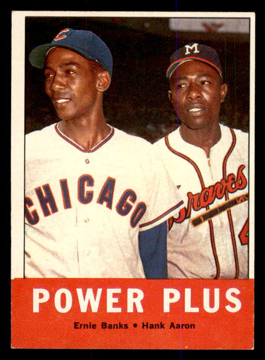 1963 Topps Baseball #242 Hank Aaron Ernie Banks EX-MT 548105