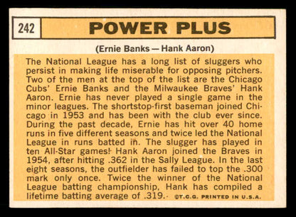 1963 Topps Baseball #242 Hank Aaron Ernie Banks EX-MT 548105