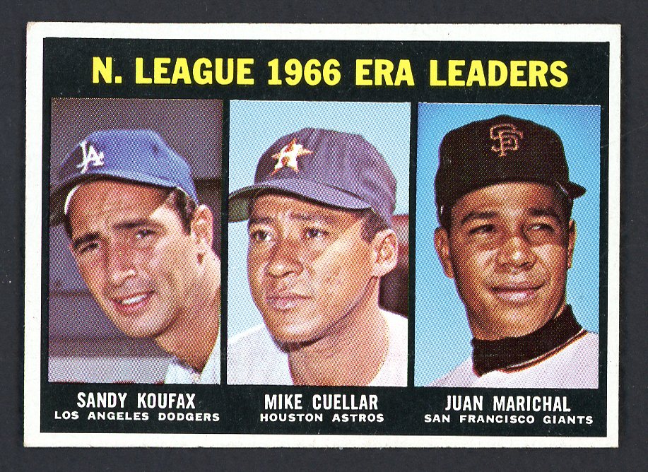 1967 Topps Baseball #234 N.L. ERA Leaders Sandy Koufax EX-MT 548181