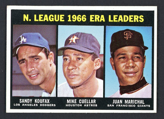 1967 Topps Baseball #234 N.L. ERA Leaders Sandy Koufax EX-MT 548181
