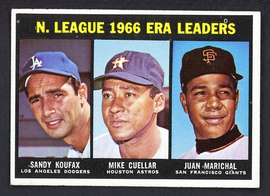 1967 Topps Baseball #234 N.L. ERA Leaders Sandy Koufax EX-MT 548183