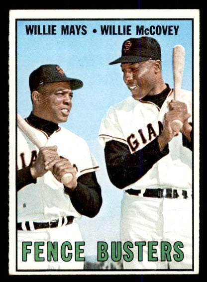 1967 Topps Baseball #423 Willie Mays Willie McCovey EX-MT 548192