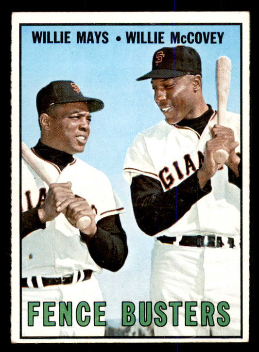 1967 Topps Baseball #423 Willie Mays Willie McCovey EX-MT 548192