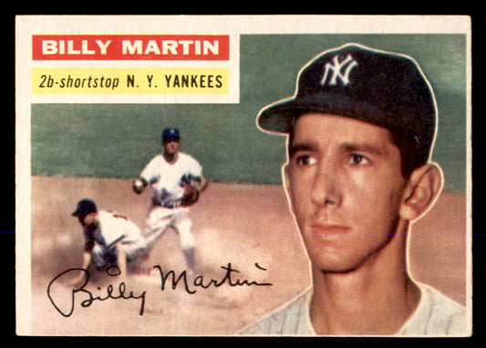 1956 Topps Baseball #181 Billy Martin Yankees EX 548274