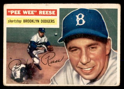 1956 Topps Baseball #260 Pee Wee Reese Dodgers VG 548277