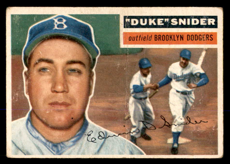 1956 Topps Baseball #150 Duke Snider Dodgers VG Gray 548293