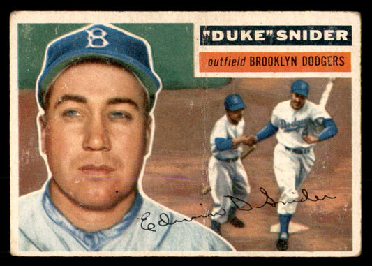 1956 Topps Baseball #150 Duke Snider Dodgers VG Gray 548293