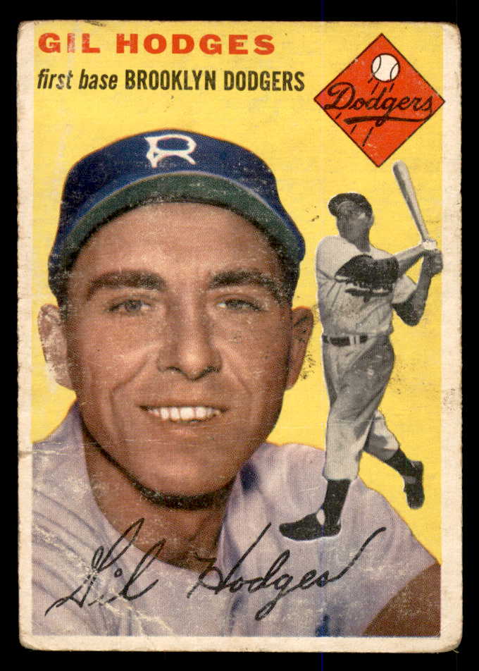 1954 Topps Baseball #102 Gil Hodges Dodgers Good 548296