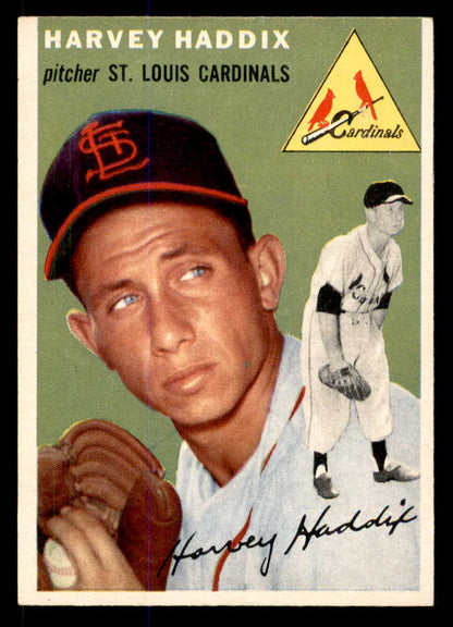 1954 Topps Baseball #009 Harvey Haddix Cardinals EX-MT 548304