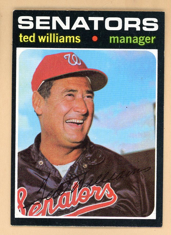 1971 Topps Baseball #380 Ted Williams Senators EX-MT 548310