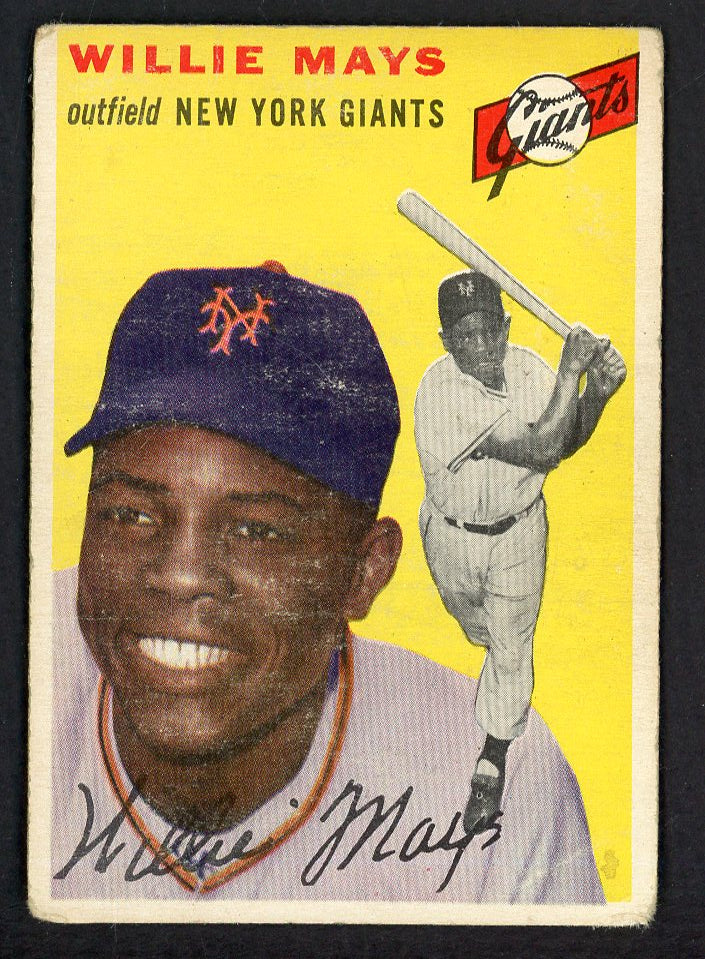 1954 Topps Baseball # 90 Willie Mays Giants GD-VG 548353