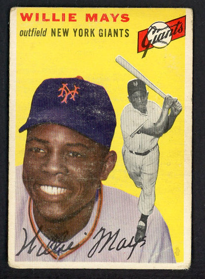 1954 Topps Baseball # 90 Willie Mays Giants GD-VG 548353