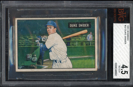 1951 Bowman Baseball #032 Duke Snider Dodgers BVG 4.5 VG-EX+ 548454