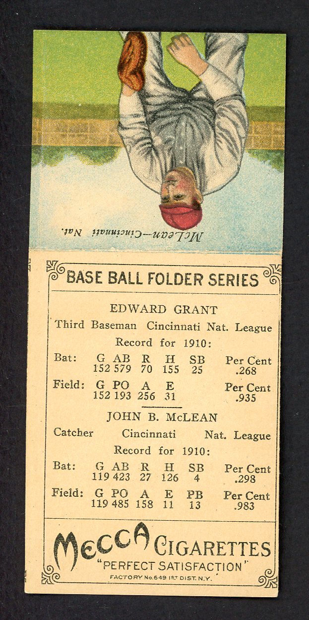 1911 T201 Mecca Double Folders Ed Grant John Mclean EX-MT 548503