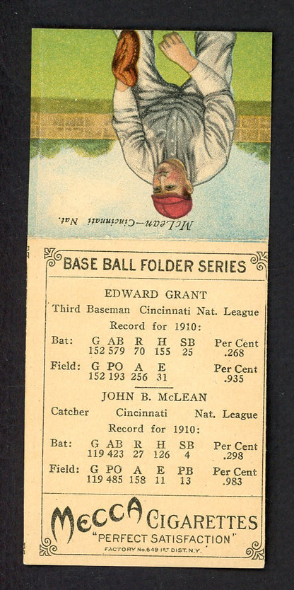 1911 T201 Mecca Double Folders Ed Grant John Mclean EX-MT 548503