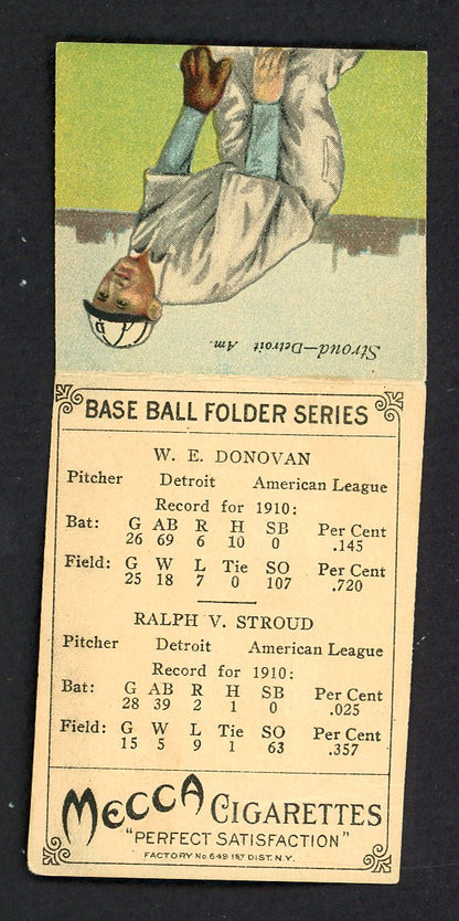 1911 T201 Mecca Double Folders Bill Donovan Ralph Stroud VG-EX 548505