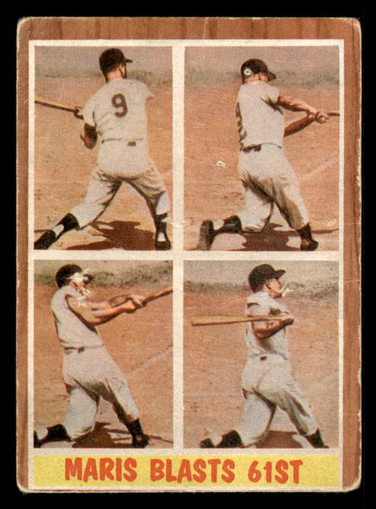 1962 Topps Baseball #313 Roger Maris IA Yankees Good 548550
