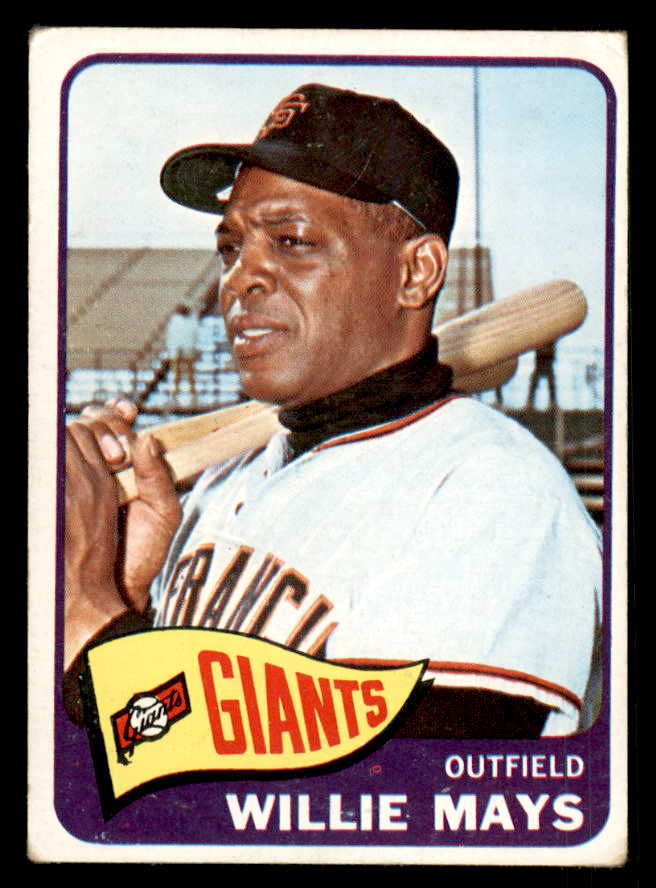 1965 Topps Baseball #250 Willie Mays Giants Good ink back 548557