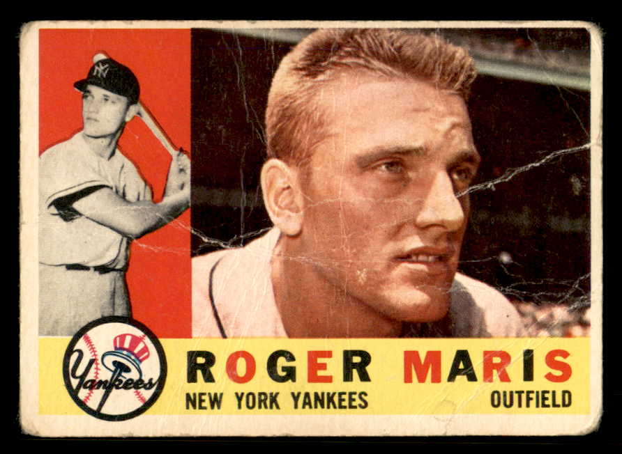 1960 Topps Baseball #377 Roger Maris Yankees FR-GD 548565