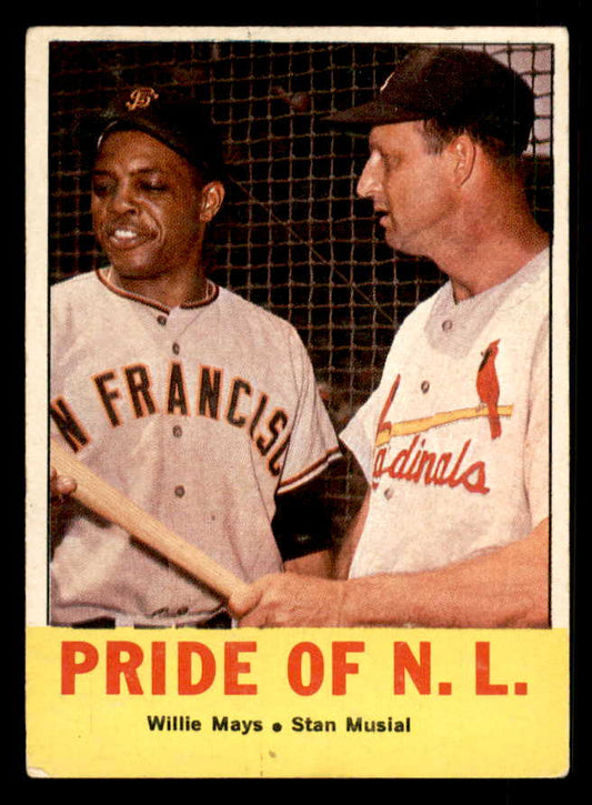 1963 Topps Baseball #138 Willie Mays Stan Musial VG-EX 548589