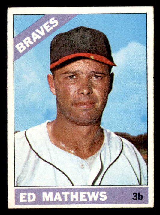 1966 Topps Baseball #200 Eddie Mathews Braves VG-EX 548605