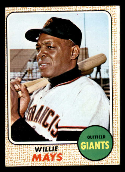 1968 Topps Baseball #050 Willie Mays Giants VG-EX 548623