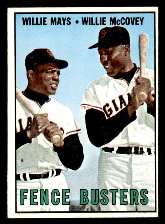 1967 Topps Baseball #423 Willie Mays Willie McCovey VG-EX 548624