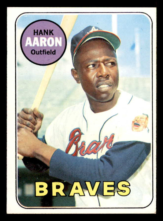 1969 Topps Baseball #100 Hank Aaron Braves EX-MT 548667