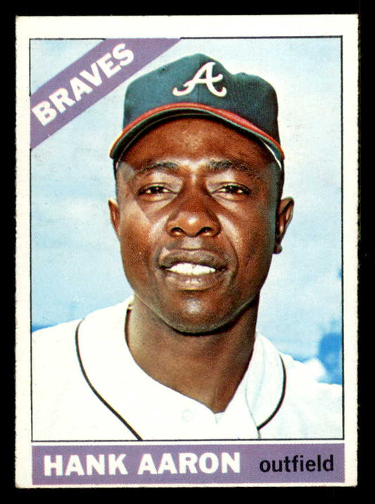1966 Topps Baseball #500 Hank Aaron Braves EX 548696