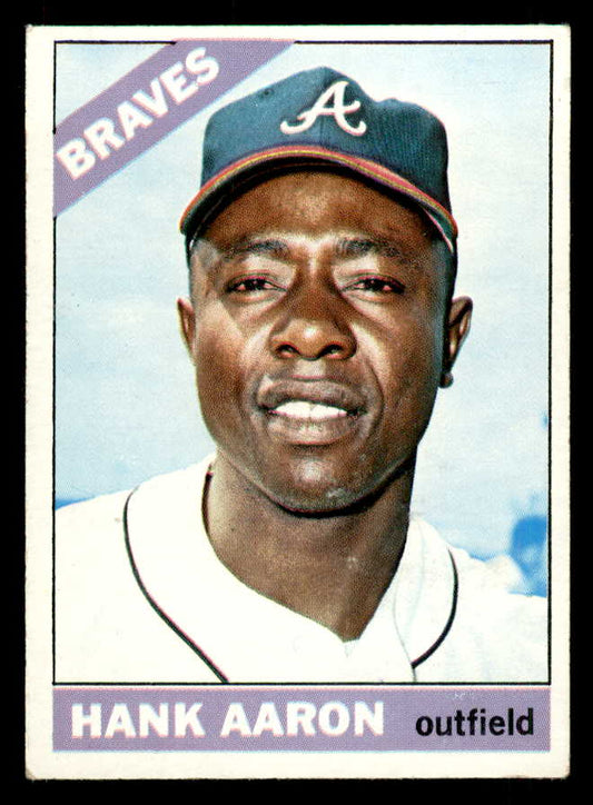 1966 Topps Baseball #500 Hank Aaron Braves EX 548697