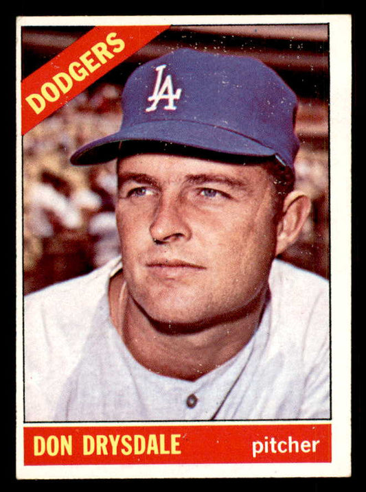 1966 Topps Baseball #430 Don Drysdale Dodgers EX 548706