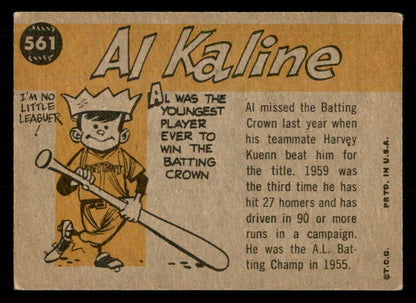 1960 Topps Baseball #561 Al Kaline A.S. Tigers EX 548714