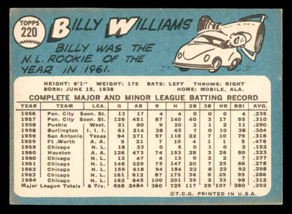 1965 Topps Baseball #220 Billy Williams Cubs EX 548727