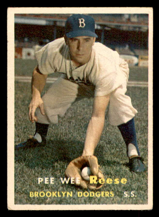 1957 Topps Baseball #030 Pee Wee Reese Dodgers VG-EX 548732