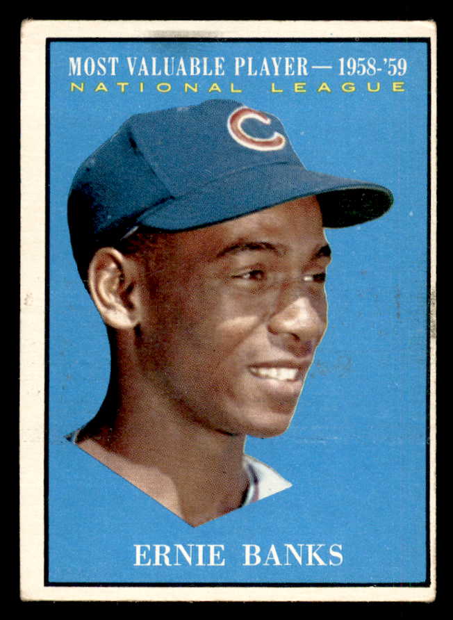 1961 Topps Baseball #485 Ernie Banks MVP Cubs VG-EX 548737