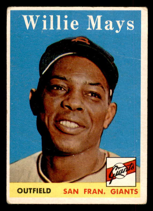 1958 Topps Baseball #005 Willie Mays Giants VG 548748