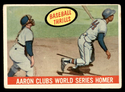1959 Topps Baseball #467 Hank Aaron IA Braves VG 548749