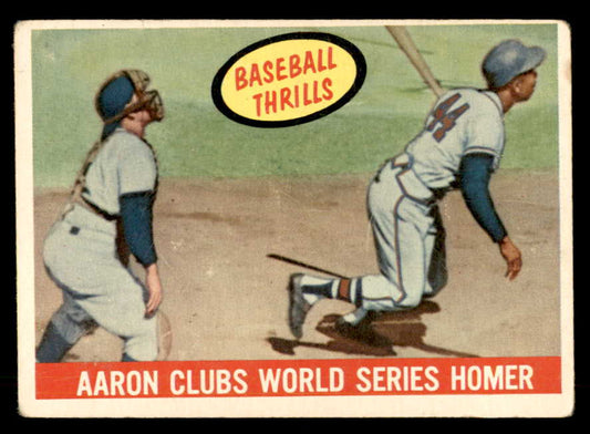 1959 Topps Baseball #467 Hank Aaron IA Braves VG 548749