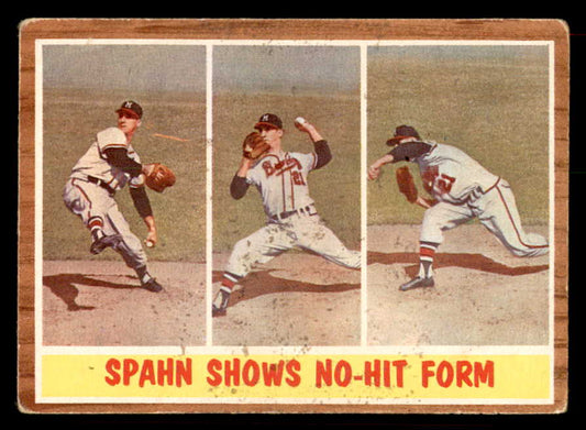 1962 Topps Baseball #312 Warren Spahn IA Braves VG 548769