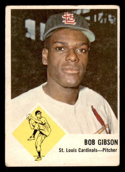 1963 Fleer Baseball #061 Bob Gibson Cardinals VG 548777