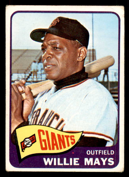 1965 Topps Baseball #250 Willie Mays Giants VG 548791