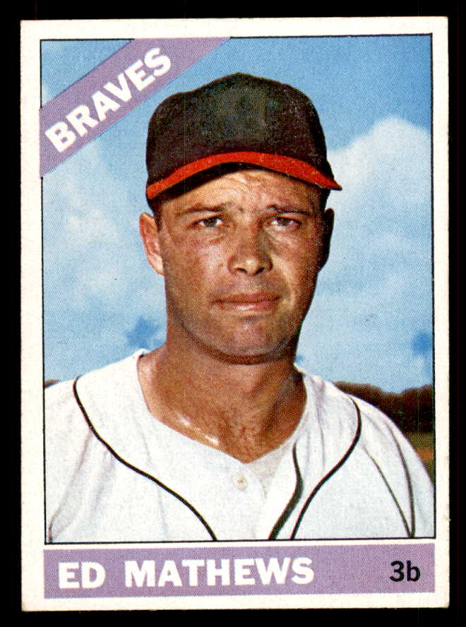 1966 Topps Baseball #200 Eddie Mathews Braves VG 548794