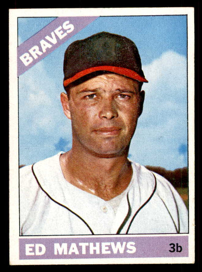 1966 Topps Baseball #200 Eddie Mathews Braves VG 548794