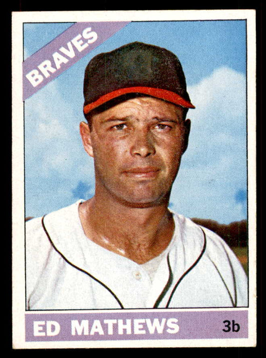 1966 Topps Baseball #200 Eddie Mathews Braves VG 548794