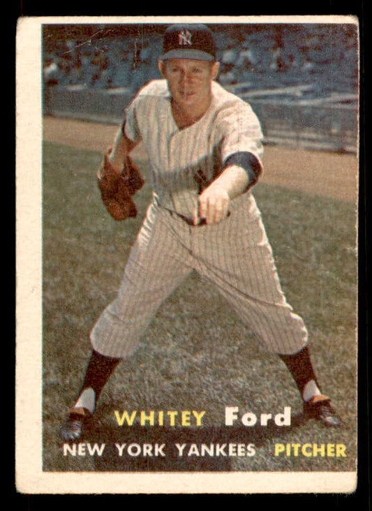 1957 Topps Baseball #025 Whitey Ford Yankees GD-VG 548805