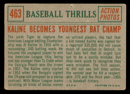 1959 Topps Baseball #463 Al Kaline IA Tigers GD-VG 548811