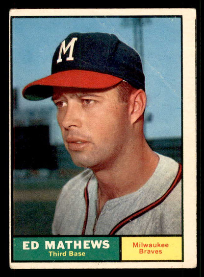 1961 Topps Baseball #120 Eddie Mathews Braves GD-VG 548813
