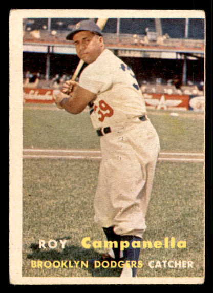 1957 Topps Baseball #210 Roy Campanella Dodgers Good ink back 548829