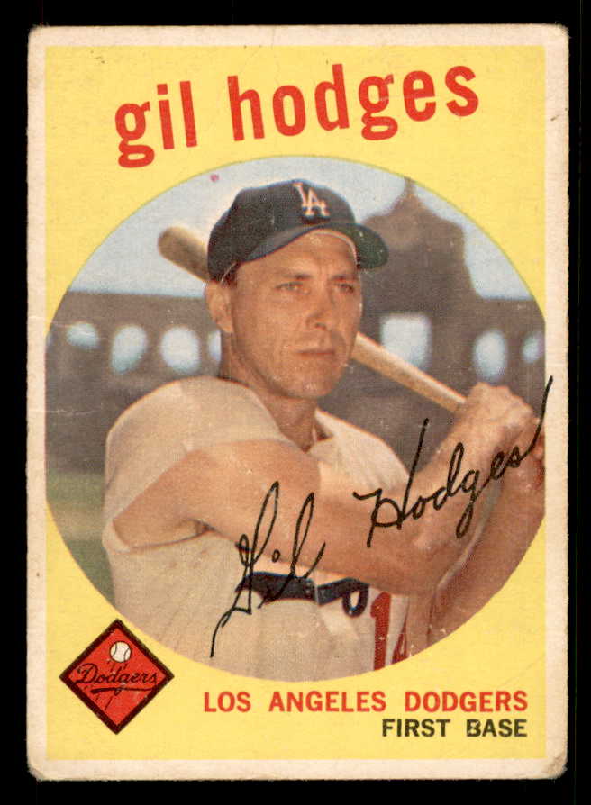 1959 Topps Baseball #270 Gil Hodges Dodgers Good ink back 548835